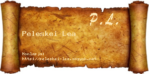 Peleskei Lea névjegykártya